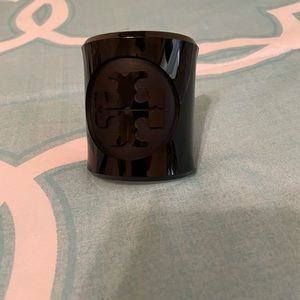 Tory Burch Black Resin Cuff Braclet